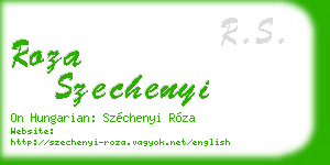 roza szechenyi business card