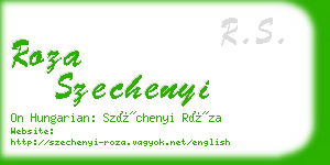 roza szechenyi business card